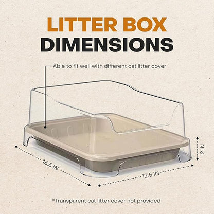 (6-Pack) Disposable Cat Litter Boxes - Low Entry, Shallow for Senior Cats - Easy for Mobility-Challenged Cats, Small Travel Cat Litter Box