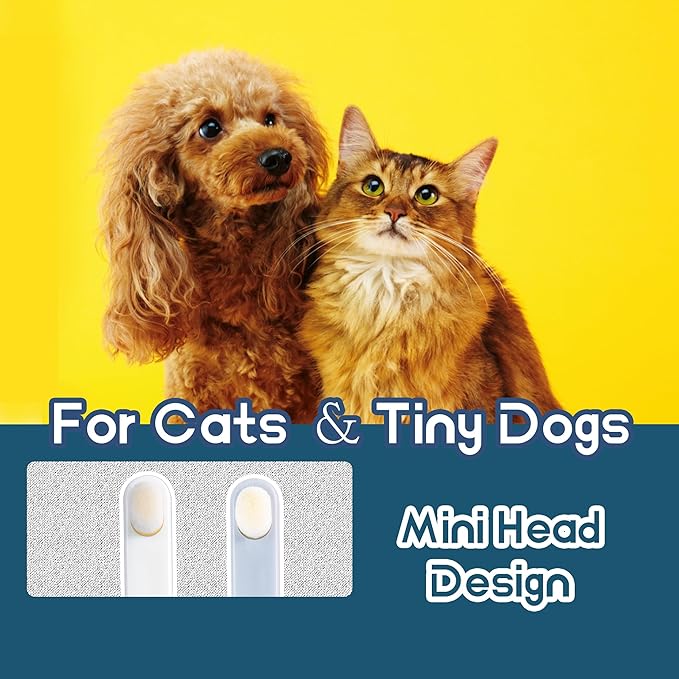 Small Dog Toothbrush, Cat &amp; Puppy Tooth Brushing Kit, Ultra Soft &amp; Mini Head Teeth Brush for Kitten &amp; Tiny Pet, Doggy Toothbrushes Deep Dental Clean, 2 PCS, Graywhite