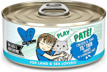 Weruva B.F.F. Play - Best Feline Friend Paté Lovers, Aw Yeah!, Chicken &amp; Tuna Til&