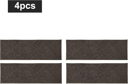 COSY HOMEER Edging Stair Treads Non-Slip Carpet Mat 28inX9in Indoor Stair Runners for Wooden Steps, Edging Stair Rugs for Kids and Dogs, 100% Polyester TPE Backing (4pc, Brown)
