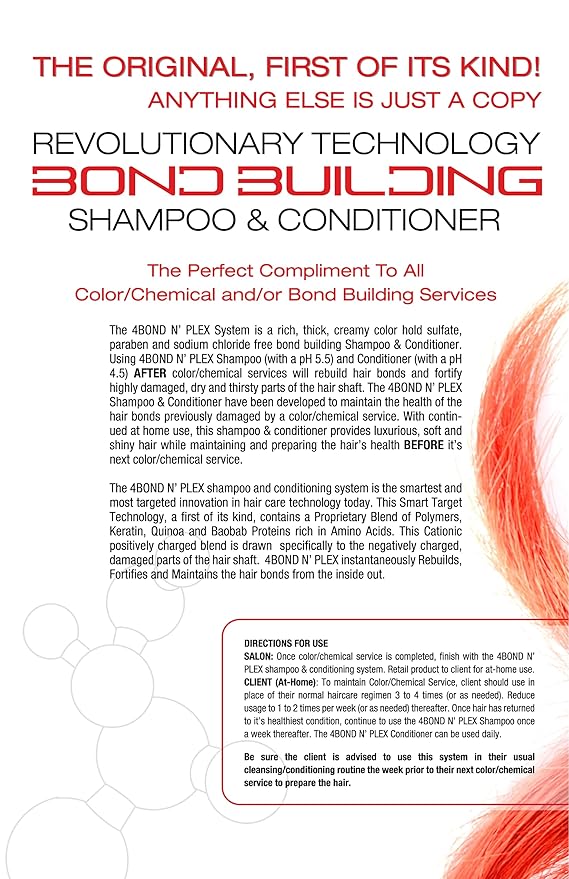 POWERTOOLS 4BOND Bond Building Shampoo | Restore Damaged Hair | Contains Advanced Polymers, Keratin, Baobab &amp; Quinoa Proteins (8 Fl Oz)