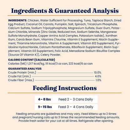 Solid Gold Wet Cat Food Pate in Coconut Oil - Healthy Canned Cat Food Pate w/Real Chicken, Omega Fatty Acids, Vitamins &amp; Minerals - Grain Free &amp; Gluten Free Canned Meals for Cats &amp; Kittens - 24ct/3oz