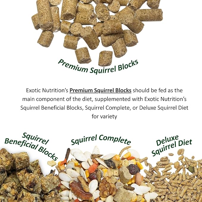 Squirrel Complete (15 lb.) - Healthy Natural Food - Nutritionally Complete Diet for Pet &amp; Captive Squirrels - Ground, Grey, and Flying Squirrels, &amp; Chipmunks