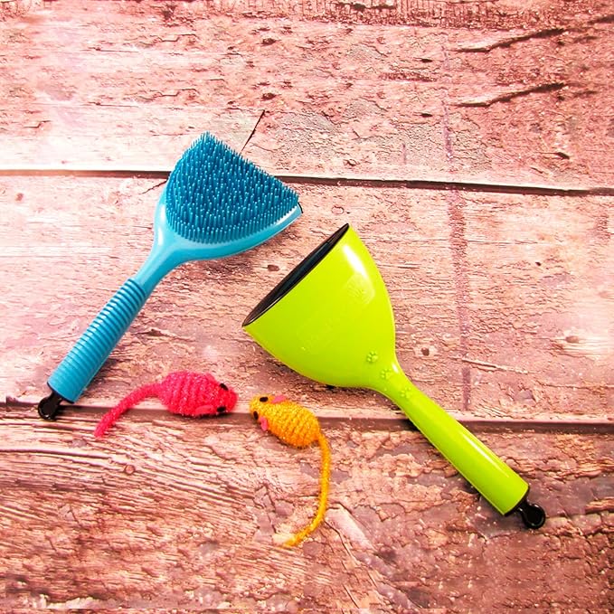 Michel Mercier Pet Detangling Brush - Thick Coat Dog &amp; Cat Brush for Shedding &amp; Grooming, Long/Short Haired Pets, Free Tick Remover Tool Included
