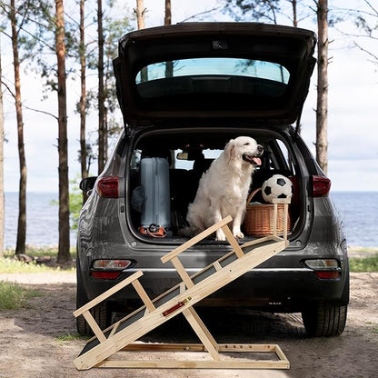 Dog Ramp for Bed PANTAZO Adjustable Ramps for Small Dogs to Get on Bed, Up to 28.5 Inches, 48&