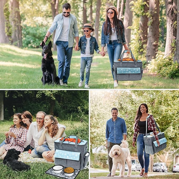 Dog Travel Bag, Airline Approved Dogs Bags for Traveling, 2 Dog &