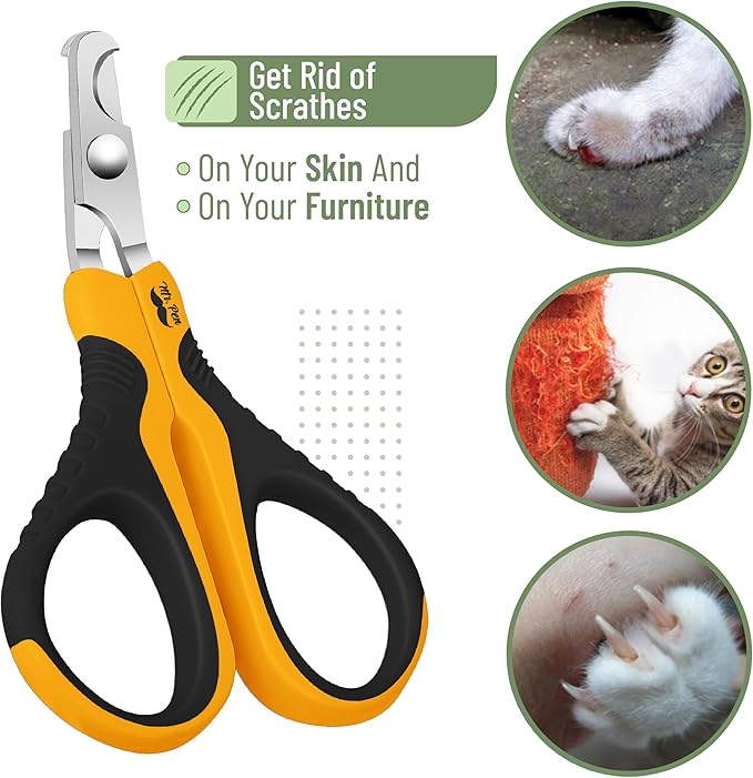 Mr. Pen Cat Nail Trimmer - Cat &amp; Dog Nail Clippers, Claw Trimmer - Orange/Black