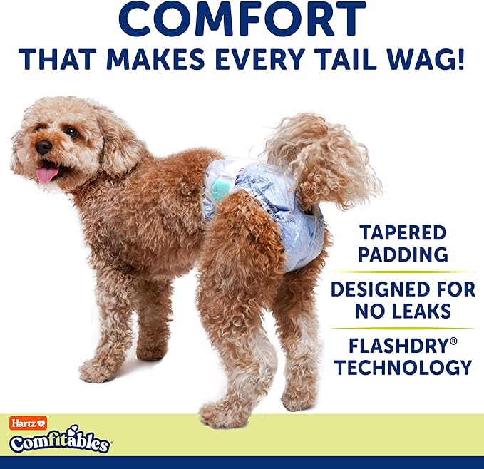 Hartz Disposable Dog Diapers, Size S 36 count, Comfortable &amp; Secure Fit, Easy to Put On