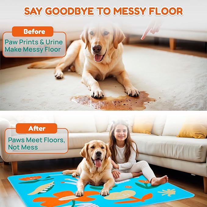 BurgeonNest Washable Pee Pads for Dogs, 2 Pack 54&