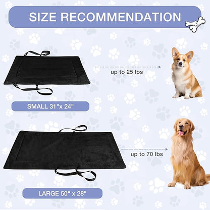 Kritter Planet Waterproof Foldable Dog Bed Pad for Camping &amp; Travel, Portable Roll-Up Dog Bed Car Seat Pet Cushion Mat with Handles for Small &amp; Medium Dogs, Indoor &amp; Outdoor Use