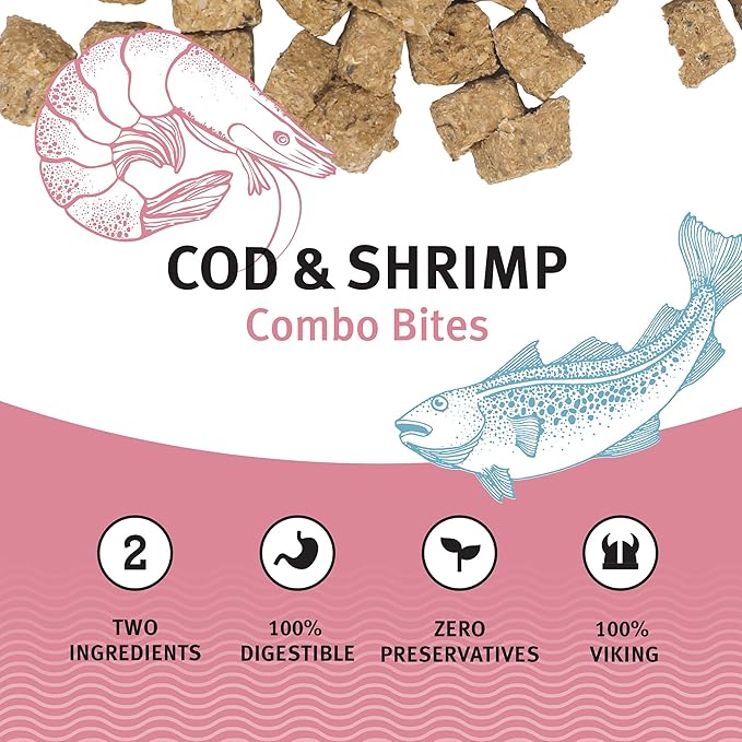 Icelandic+ Cod &amp; Shrimp Combo Bites Dog Treat 3.0-oz Bag