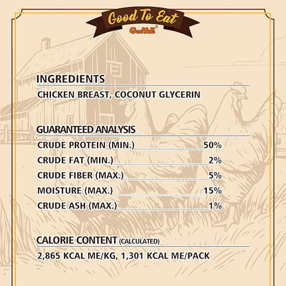 Gootoe Chicken Breast Jerky Dog Treats 1 lb, All Natural, Grain-Free, High-Protein, Low Fat, Healthy &amp; Easily Digestible