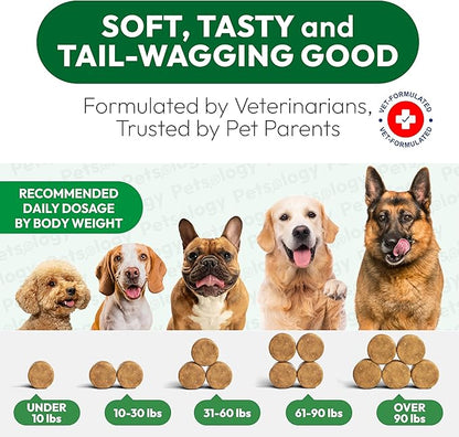 Flea and Tick Prevention for Dogs Pills - Natural Dog Flea &amp; Tick Control - 170 Soft Chewables - Oral Defense Treatment for Dogs Supplement - Vet Formulated Chews - All Breeds &amp; Ages - Made in USA