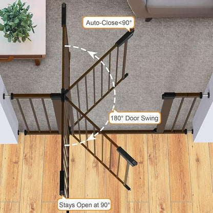 Cumbor 29.7-46" Baby Gate for Stairs, Mom&