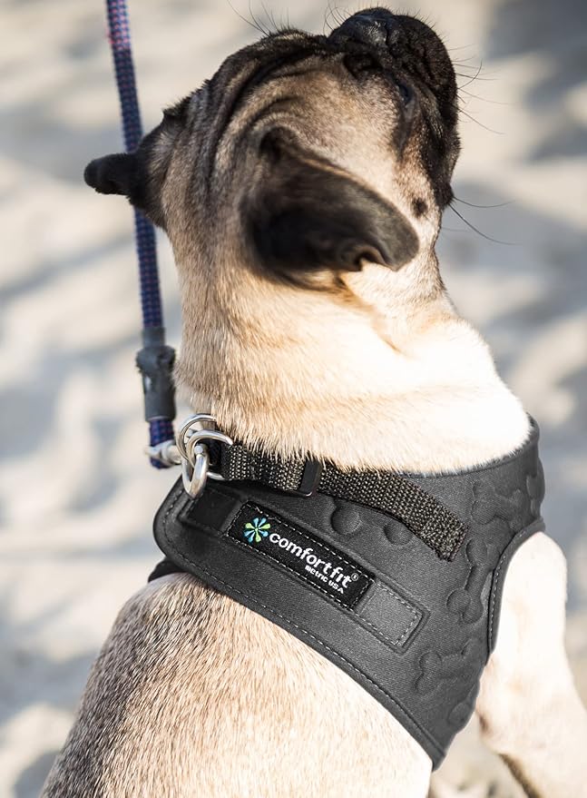 Comfort Fit Dog Harness No Pull No Escape Harness Adjustable Buckles Soft Padded Reflective Choke Step in Dog Vest with Easy Control Handle for Small Medium Large Dogs &amp; Puppies