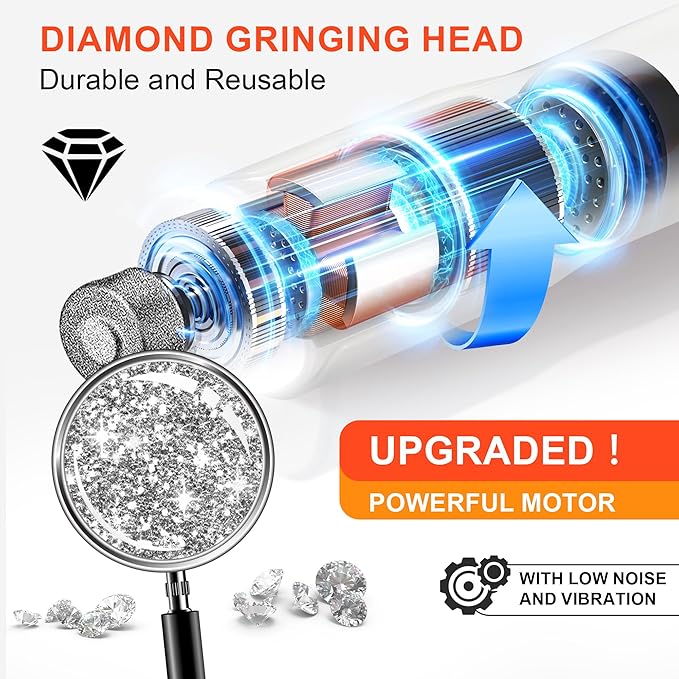 Dog Nail Grinder 7-Speed &amp; 360° LED Light, Professional Pet Nail Grinder for Dogs and Cats, Electric Dog Nail Trimmer Painless Paws Grooming &amp; Smoothing Tool for Large Medium Small Dogs Cats Pets