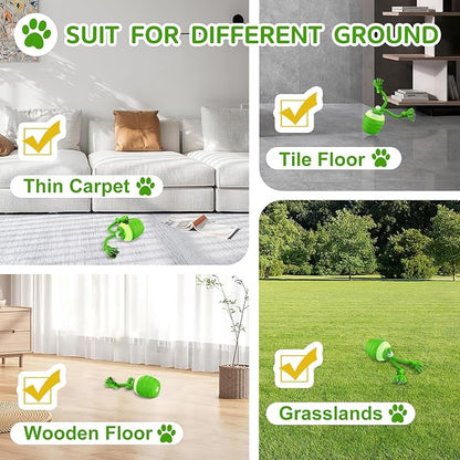 Interactive Dog Toys - [2025 Newly Upgraded] Motion Activated Ball for Small/Medium/Large Dogs, Automatic Moving Dog Toy Wicked Ball for Boredom &amp; Training, Music, USB Rechargeable (Green)