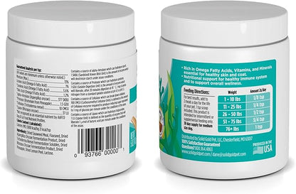Solid Gold Cat &amp; Dog Multivitamin Powder - Kelp Powder, Omega 3 &amp; Vitamins for Dental, Digestive, Immune, Skin &amp; Coat Health - Multi Vitamin for Dogs &amp; Cats - Cat &amp; Dog Food Additive Supplement - 5oz