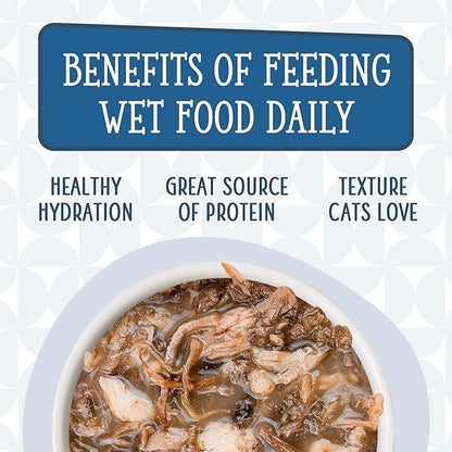 Weruva Cats in The Kitchen, 1 if by Land, 2 if by Sea with Tuna, Beef &amp; Salmon in Gravy Cat Food, 3oz Pouch (Pack of 12)