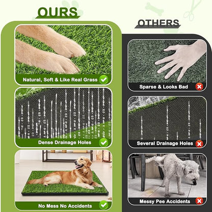 Dog Grass Pad with Tray, 34&