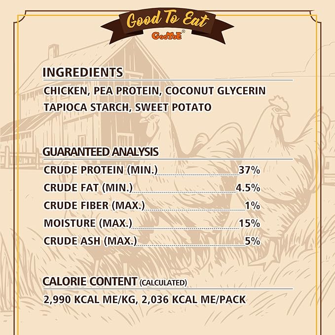 Gootoe Chicken Dog Treats – Chicken Sticks with Sweet Potato 1.5 lb – All Natural, Grain-Free, Low Fat, Premium Training Chews, Healthy &amp; Easily Digestible