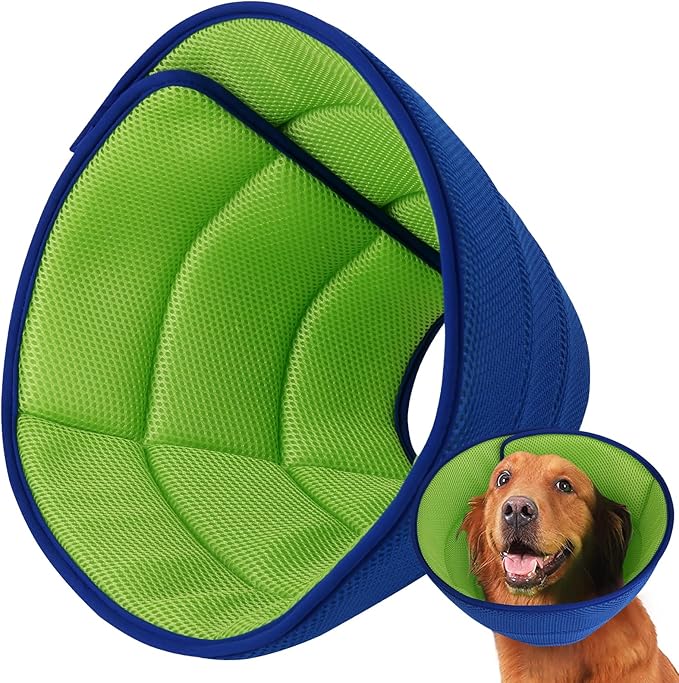 Soft Dog Cone Collar After Surgery Alternative for Dogs to Stop Licking, Comfy Collars for Large/Medium/Small Pet, Comfortable Elizabethan Neuter Recovery E Cones of Shame Neck &amp; Head Ecollars