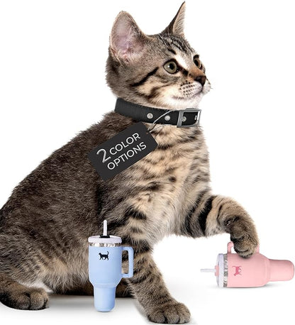 Kitty Cup Tumbler Cat Toy – Funny Cat Birthday Gifts with Catnip &amp; Crinkle Paper, Cute Girl Kitten Toys (Pink Peach Dust)