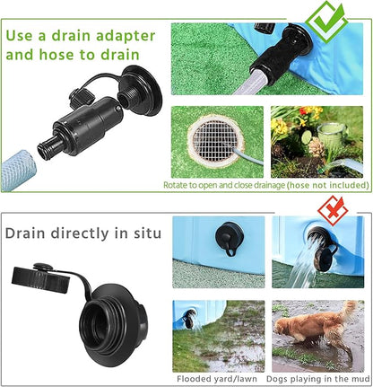 Yaheetech Foldable Hard Plastic Extra Large Dog Pet Bath Swimming Pool Collapsible Dog Pet Pools Bathing Tub Paddling Pool for Large Pets Dogs Cats, Black/Blue/Gray/Red, XXL/XL/L/M