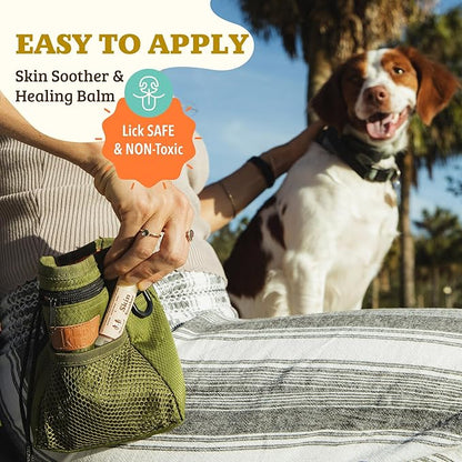 Natural Dog Company Skin Soother Balm for Irritation, Allergy &amp; Itch Relief for Dogs, Hot Spot Treatment, Dog Moisturizer for Dry Skin, Healing Ointment, Coconut Oil &amp; Vitamin E (0.15oz Travel Stick)
