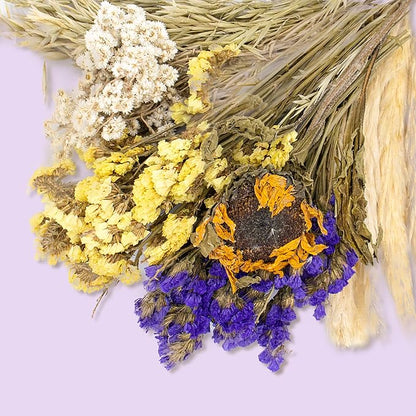 Natural Ear of Grain Flower&amp;Herb Bedding Mate Habitat Decor, Adding Fun Hamster Accessories for Hamsters Gerbils Lemming