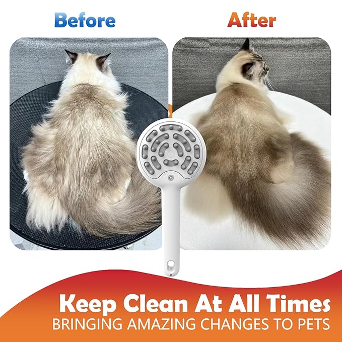 Cat Brushes for Indoor Cat, 6 in 1 Pet Steam Brush for Dog Cats Grooming Kit Supplies Hair Grooming for Long Short Hair Cats Dogs Massage &amp; 2 Water Spray Modes Shedding Brush