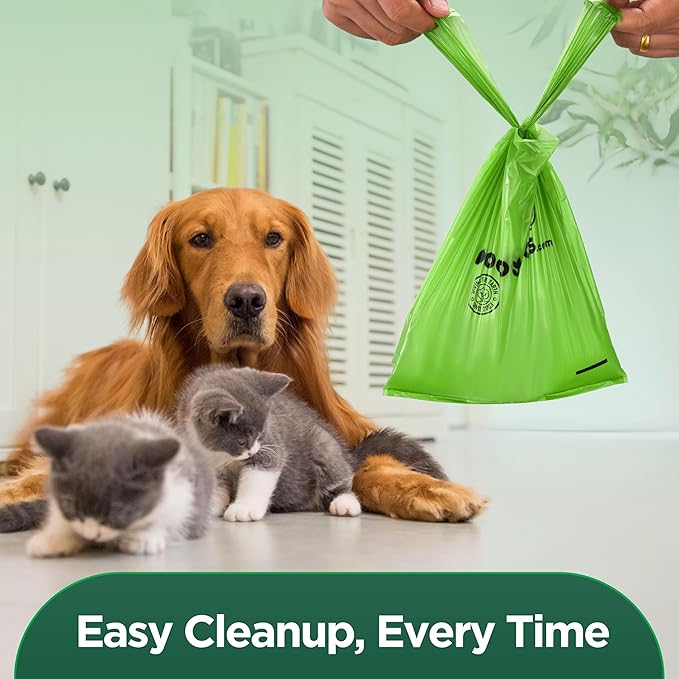 The Original Poop Bags® Dog Waste Bags with Handles, 38% Plant-Based, Heavy-Duty &amp; Leak-Proof, 300 Count