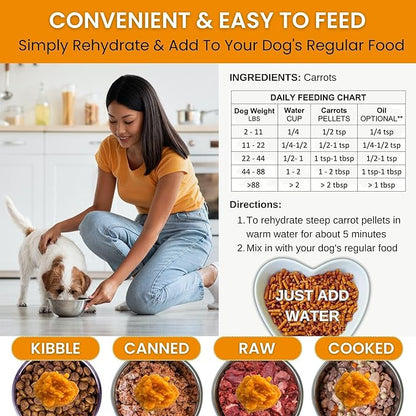 Olewo Starter Bundle Original Carrots &amp; Red Beets - Fiber for Dogs, Digestive Dog Food Topper, Natural Anti Itch, Whole Food Dog Multivitamin - 1lb Each (2lbs Total)