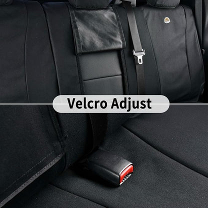Coverado Rear Car Seat Covers, Waterproof Canvas Seat Protector for Car Seat Cushions for Kids &amp; Dogs, Seat Covers Compatible with 2015-2025 Ford F150 &amp; 2017-2025 Ford F250 F350 F450(Black, 2PCS)