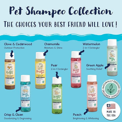 Bobbi Panter Dog Shampoo - Made in USA - All Natural Formula for Heavy Duty Deodorizing &amp; Degreasing - Concentrated 25:1 for Professional Groomers - Fresh Clean Scent, 13 Oz
