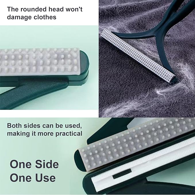 2-Pack Pet Hair Removal Gloves with A Hair/Lint Removal Tool – Remove Cat/Dog Fur from Clothing, Furniture, Car Seats, Bedding &amp; Carpet – Reusable &amp; Washable Lint Hair Remover for Pet Owners