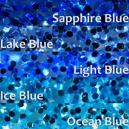 zetpo 100 pcs Cat Nail Caps | Cat Claw Covers | with Adhesives and Applicators (XS, 5X Blue Glitter Shades)