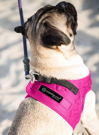 Comfort Fit Dog Harness No Pull No Escape Harness Adjustable Buckles Soft Padded Reflective Choke Step in Dog Vest with Easy Control Handle for Small Medium Large Dogs &amp; Puppies