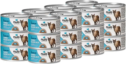 Nulo Salmon &amp; Mackerel Recipe Pate Wet Canned Cat Food, 5.5 Ounce (Pack of 24)