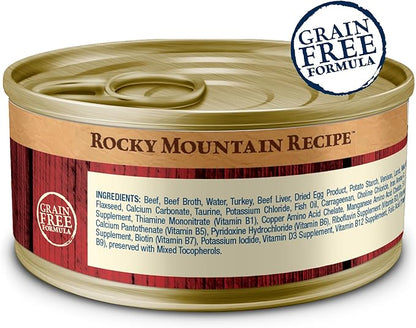 Blue Buffalo Wilderness Rocky Mountain Recipe Adult Wet Cat Food Paté, Chicken-Free &amp; Grain-Free Recipe, Made with Natural Ingredients, Red Meat Feast, 5.5-oz. Cans (24 Count)