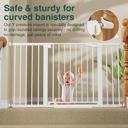 Cumbor 2 Pack 29.7-54.2" Baby Gate for Stairs, Mom&