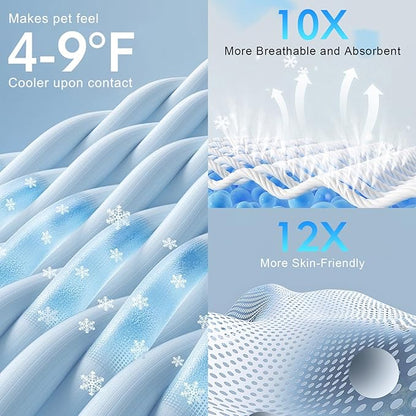 BEAUTYZOO Upgrade Dog Cooling Mat Extra Large, Reversible Self-Cooling Mat for Dogs, Thicken Pet Ice Cool Pad Blanket for Summer Kennel Sofa Bed Floor Car Seat, Machine Washable&amp;Foldable, 48"x28"