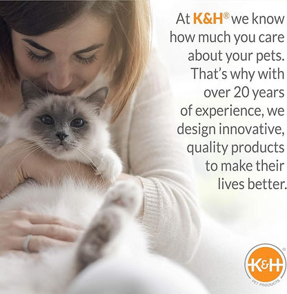 K&amp;H Pet Products EZ Mount Bolster Cat Window Perch for Large Cats, Sturdy Kitty Window Hammock Bed, Steel Frame, Sturdy Suction Cups, Washable Shelf Covers, Foldable - Fits 27"W X 23"H Glass Spaces