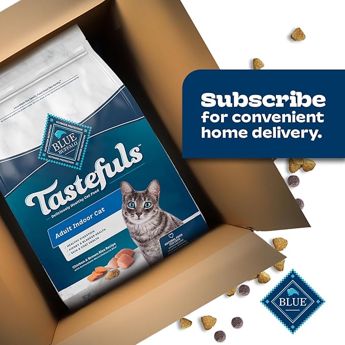 Blue Buffalo Blue Tastefuls Natural Adult Indoor Cat Chicken &amp; Brown Rice Recipe Food for Cats 10 lb