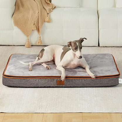 Memory Foam Large Dog Bed - 4” Thick Orthopedic Beds for Large Dogs - Waterproof Dog Bed with Removable Washable Cover &amp; Wrap-Around Zipper - Ultimate Comfort and Easy Maintenance