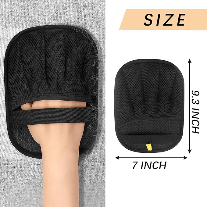 3 Pcs Magic pet Hair Remover Glove - Reusable &amp; Easy-to-Clean cat and Dog Fur Brush for Effortless Grooming, Upgraded Grip and Large Size for Better Coverage