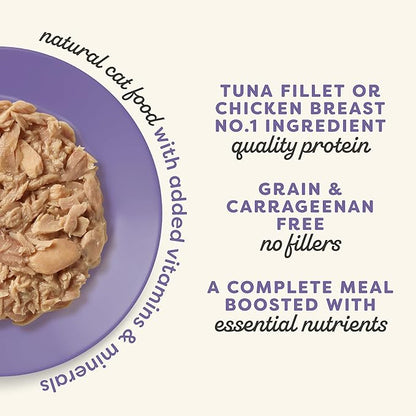 Applaws Vitality Wet Cat Food in Broth, Natural Canned Cat Food, Wet Food for Cats with Added Vitamins and Minerals, Grain Free, Carrageenan Free, Variety Selection in Broth (12 Count, 5.5 oz Cans)