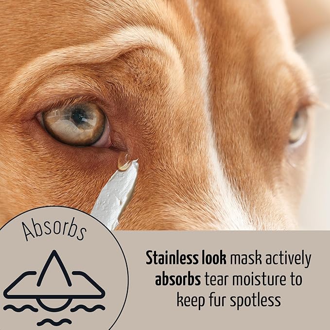 Tauro Pro Line Clay Tear Stain Remover for Dogs - Shield Mask for Eyes, Ears, Mouth, Gentle Grooming Product for Dogs, Puppy &amp; Cat (Stainless Look - 1.69 Fl Oz)
