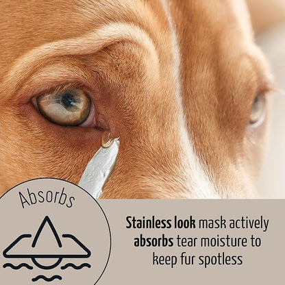 Tauro Pro Line Clay Tear Stain Remover for Dogs - Shield Mask for Eyes, Ears, Mouth, Gentle Grooming Product for Dogs, Puppy &amp; Cat (Stainless Look - 1.69 Fl Oz)