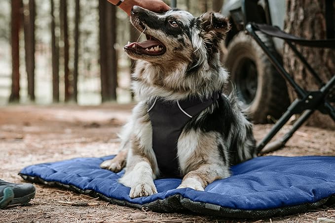 K9 Ballistics Tough Ripstop Dog Crate Pad - Durable &amp; Machine Washable with Non-Skid Bottom and 120-Day Warranty, Fits 36" Wire Crates - Medium, Blue Quartz